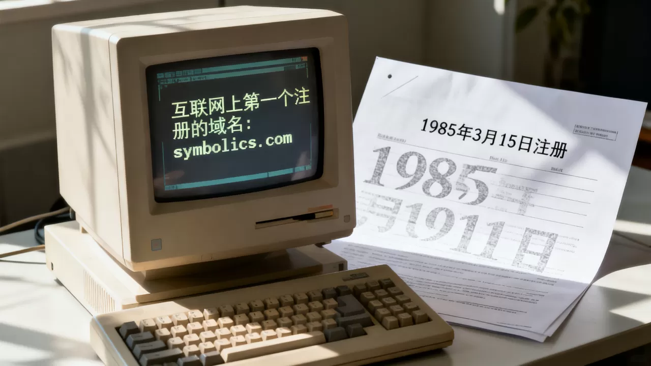 互联网上第一个注册的域名是什么？域名注册历史查询