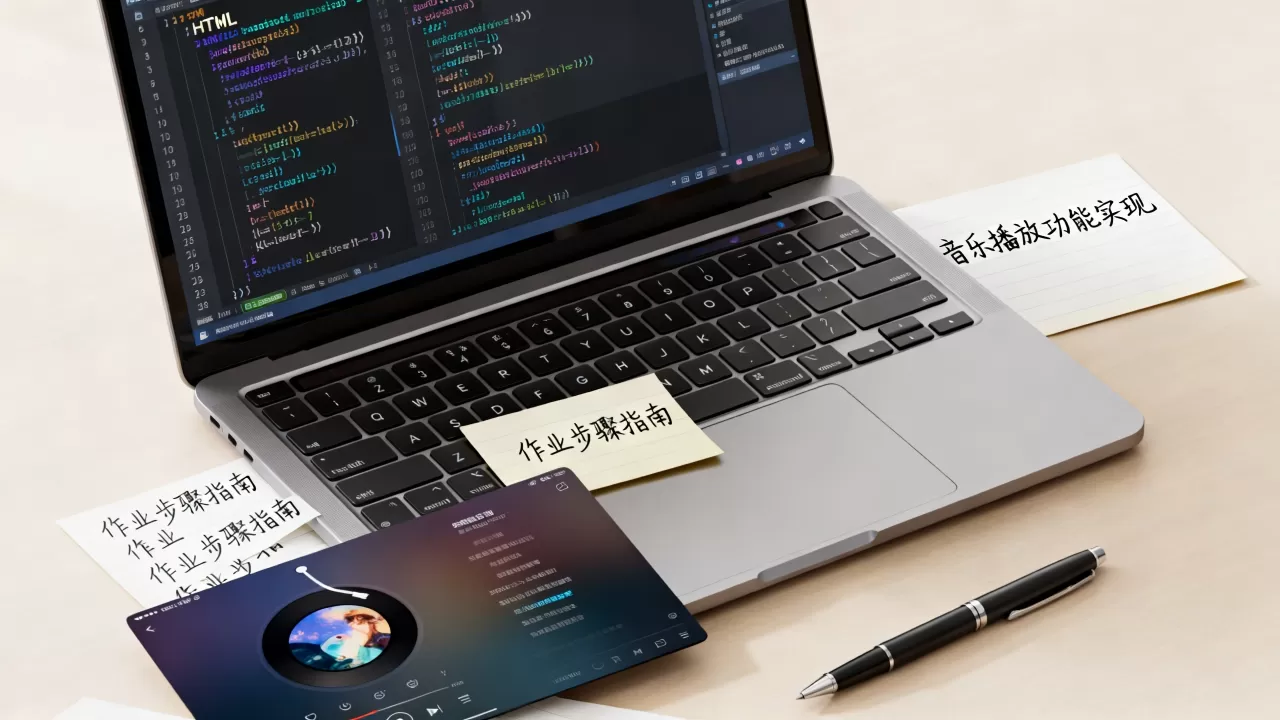 html音乐网站作业怎么做？html音乐网站作业代码怎么写