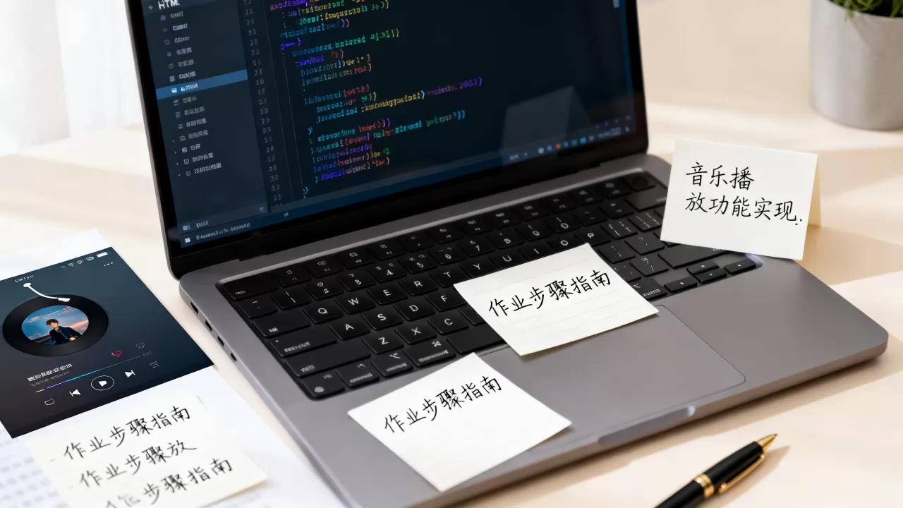 html音乐网站作业怎么做？html音乐网站作业代码怎么写