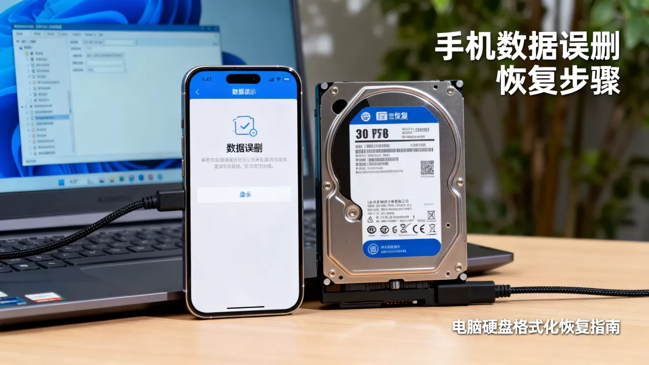 手机数据误删怎么恢复？电脑硬盘格式化数据恢复软件