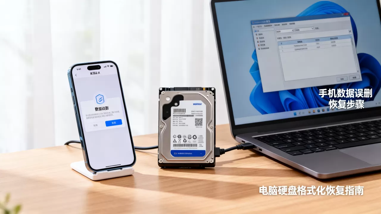 手机数据误删怎么恢复？电脑硬盘格式化数据恢复软件