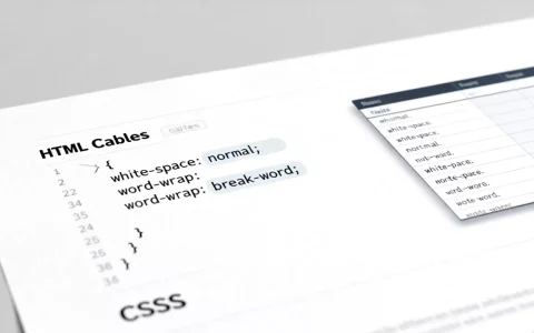 html表格数据怎么换行？CSS实现表格单元格自动换行