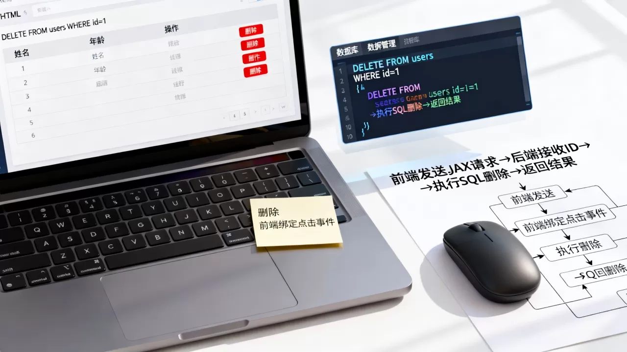 HTML表格如何删除数据库数据?前端表格删除后端数据怎么实现 HTML表格如何删除数据库数据?前端表格删除后端数据怎么实现
