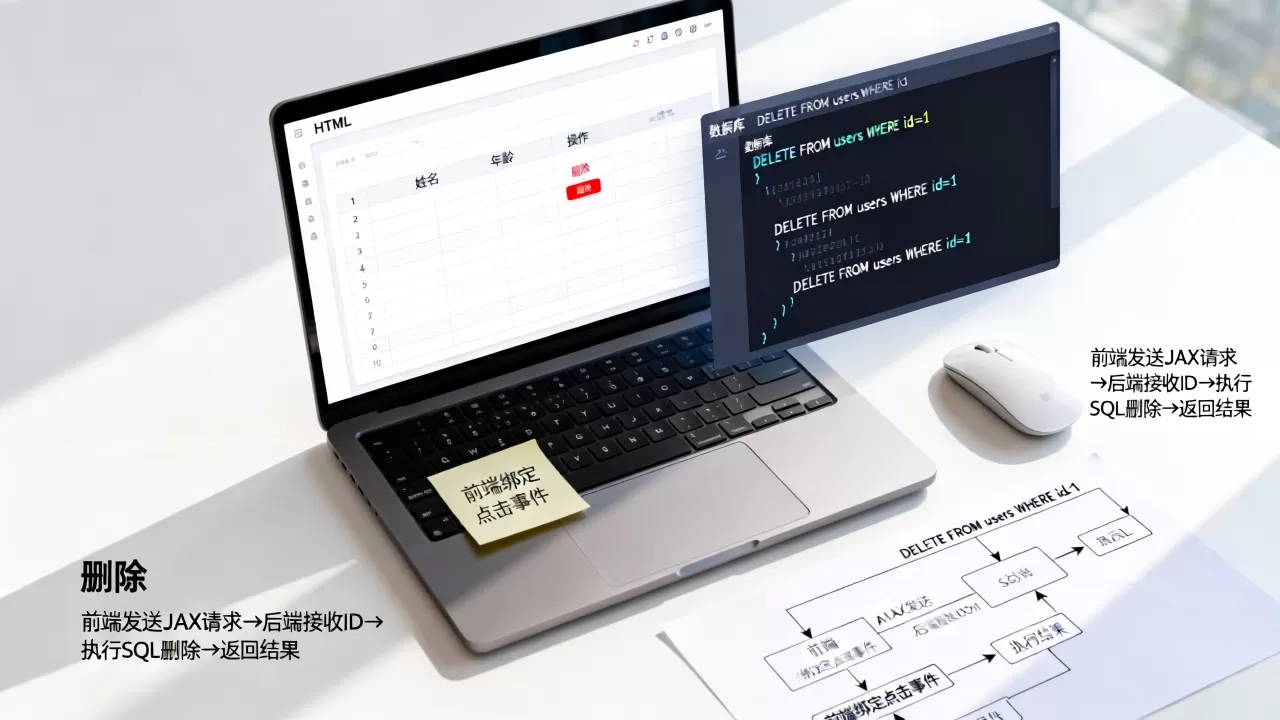 HTML表格如何删除数据库数据?前端表格删除后端数据怎么实现 HTML表格如何删除数据库数据?前端表格删除后端数据怎么实现