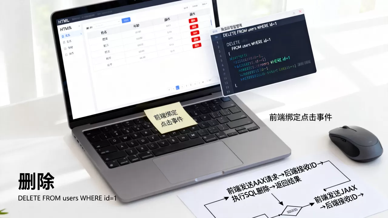 HTML表格如何删除数据库数据?前端表格删除后端数据怎么实现 HTML表格如何删除数据库数据?前端表格删除后端数据怎么实现