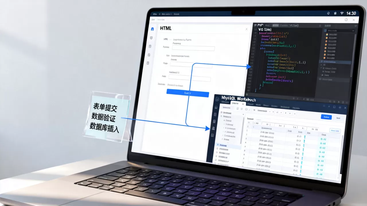 html表单数据如何存入数据库？前端表单提交到后端数据库教程