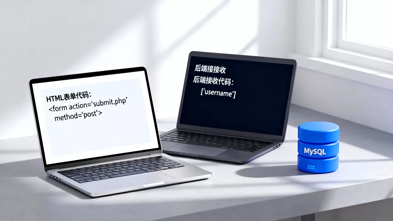 HTML表单数据如何保存到数据库？前端数据提交后端接收方法