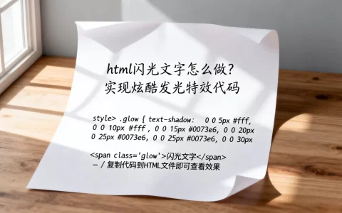 html闪光文字怎么做？实现炫酷发光特效代码