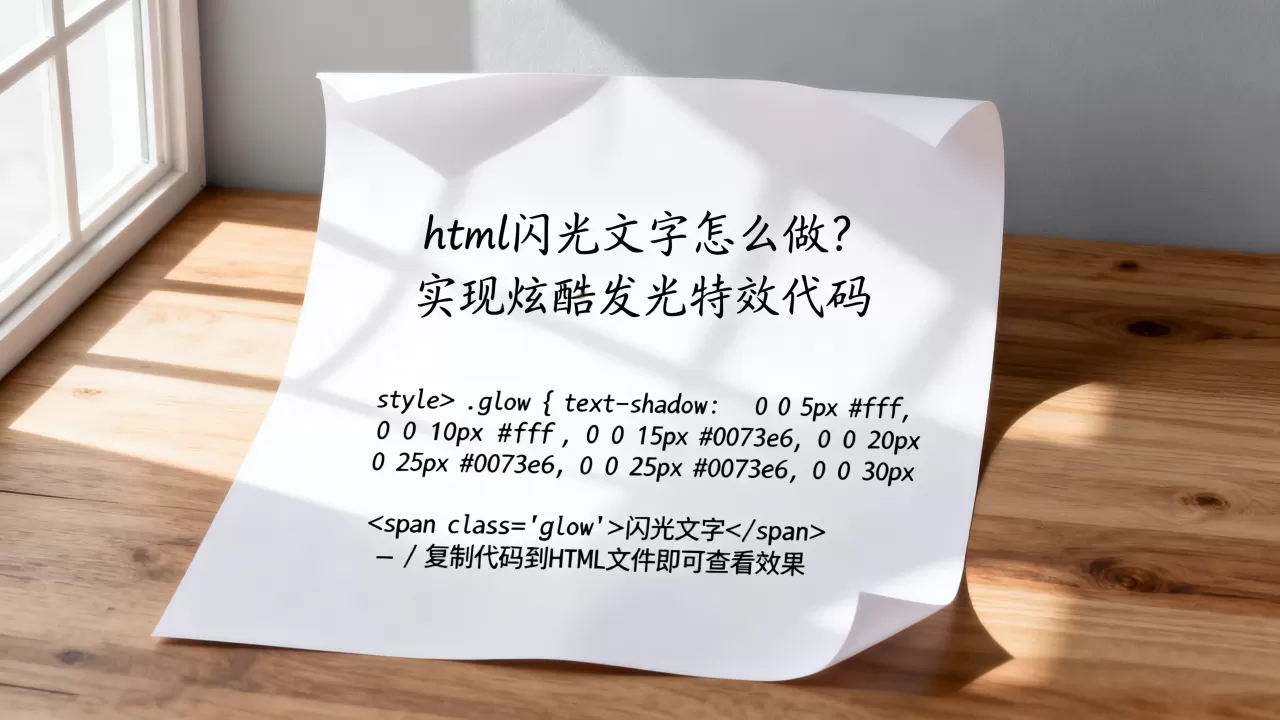 html闪光文字怎么做？实现炫酷发光特效代码