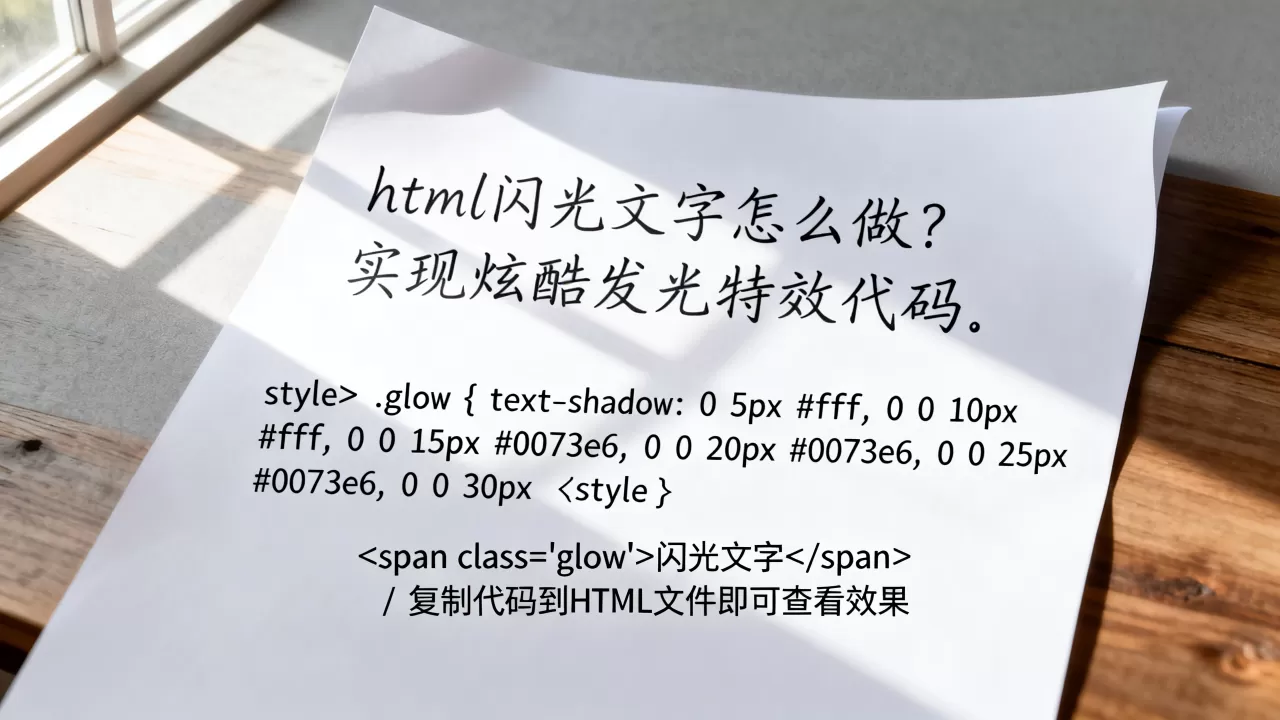 html闪光文字怎么做？实现炫酷发光特效代码
