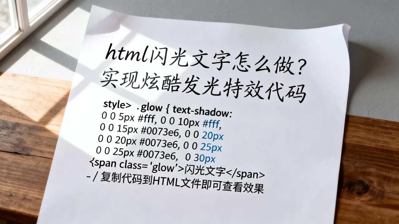 html闪光文字怎么做？实现炫酷发光特效代码