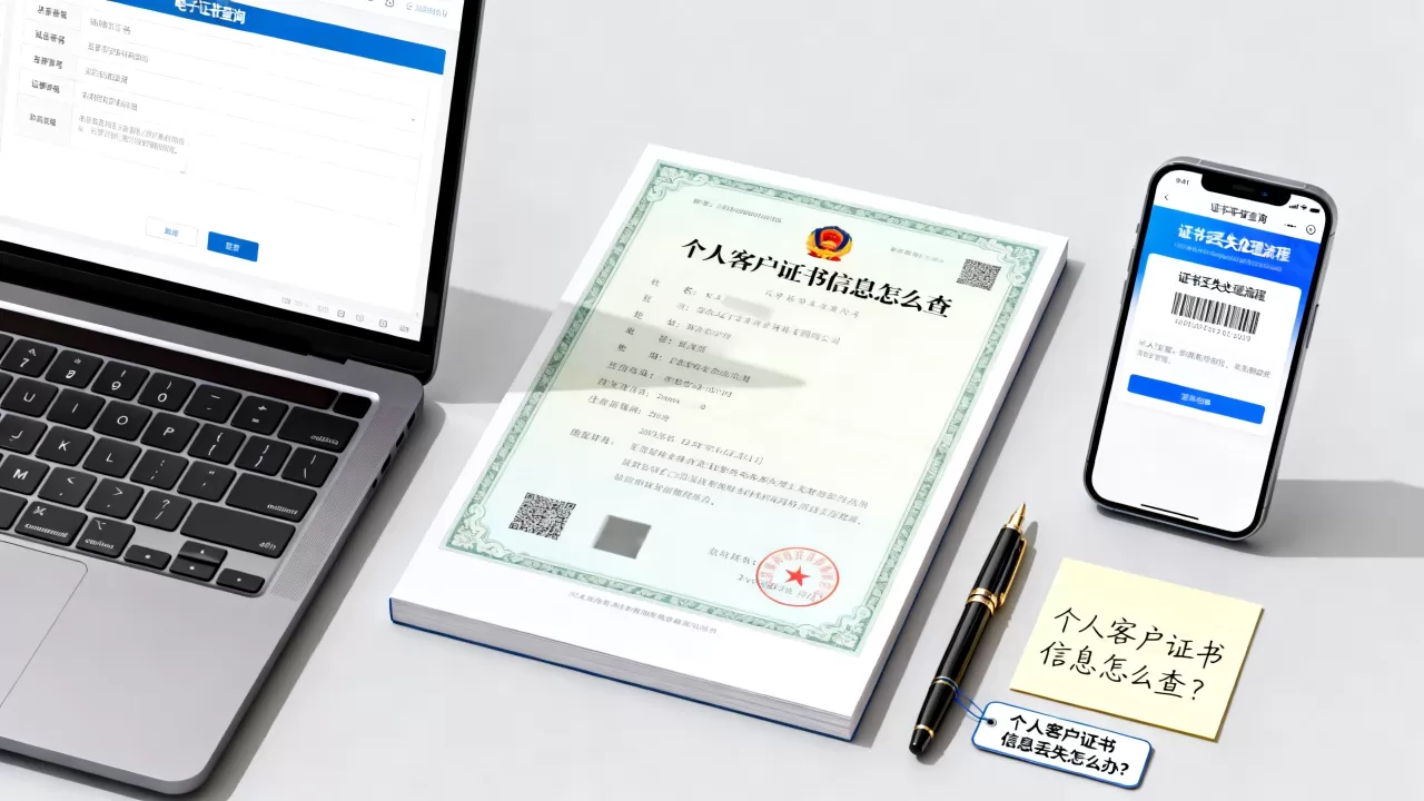 个人客户证书信息怎么查？个人客户证书信息丢失怎么办