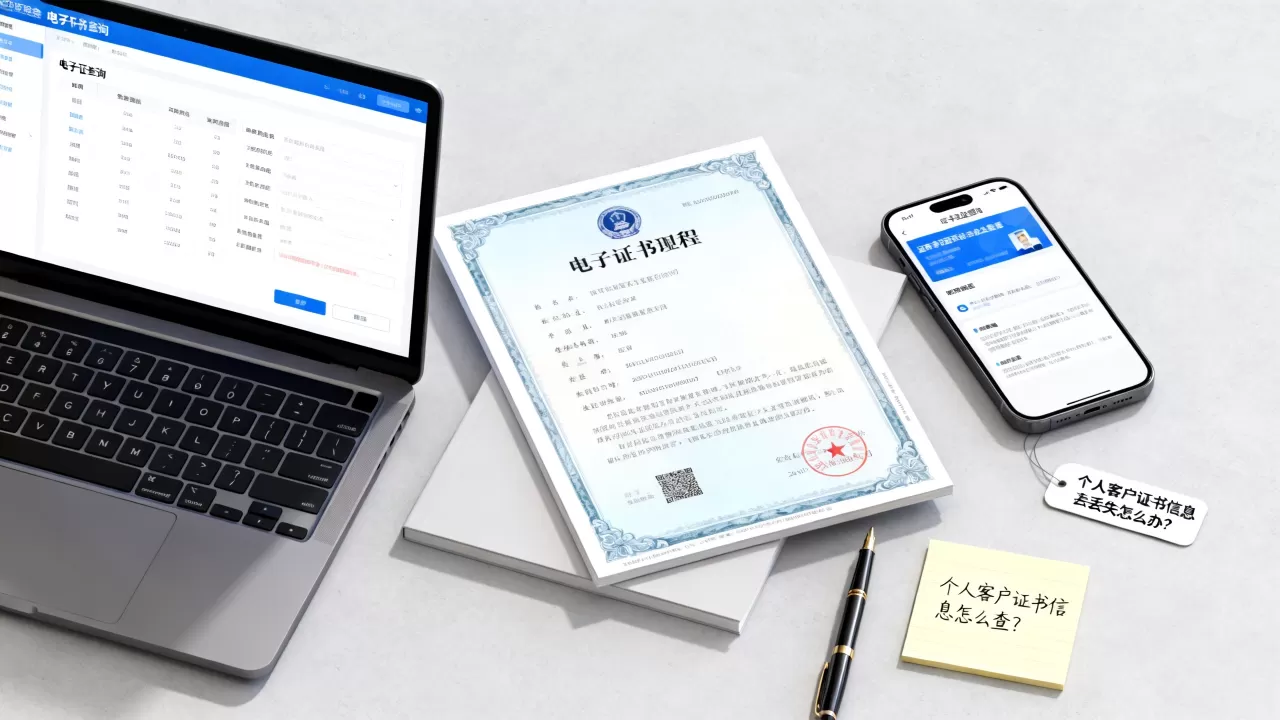 个人客户证书信息怎么查？个人客户证书信息丢失怎么办