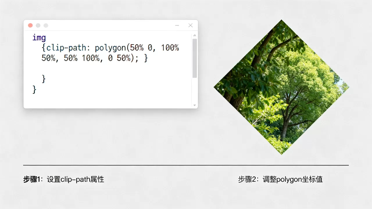 HTML菱形图片怎么做?html图片裁剪成菱形代码 HTML菱形图片怎么做?html图片裁剪成菱形代码