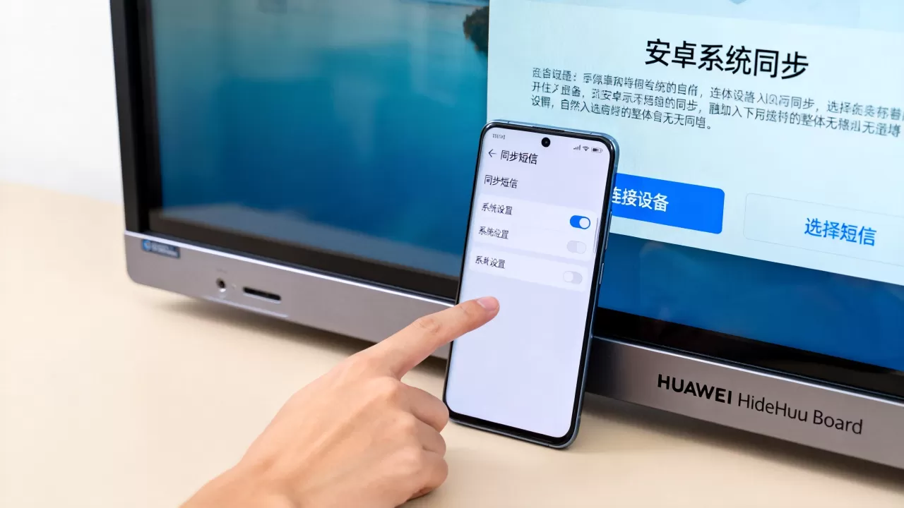 安卓手机如何同步短信到IdeaHub Board设备，华为 IdeaHub Board安卓系统设置教程