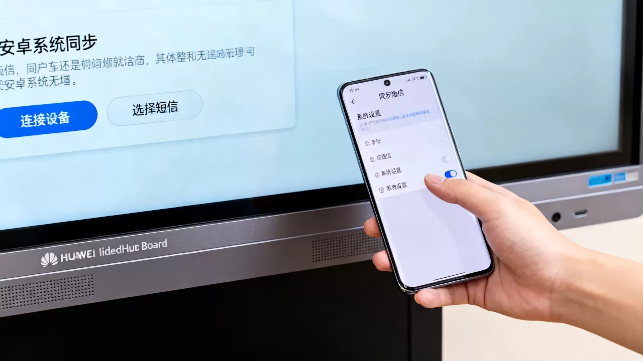 安卓手机如何同步短信到IdeaHub Board设备，华为 IdeaHub Board安卓系统设置教程