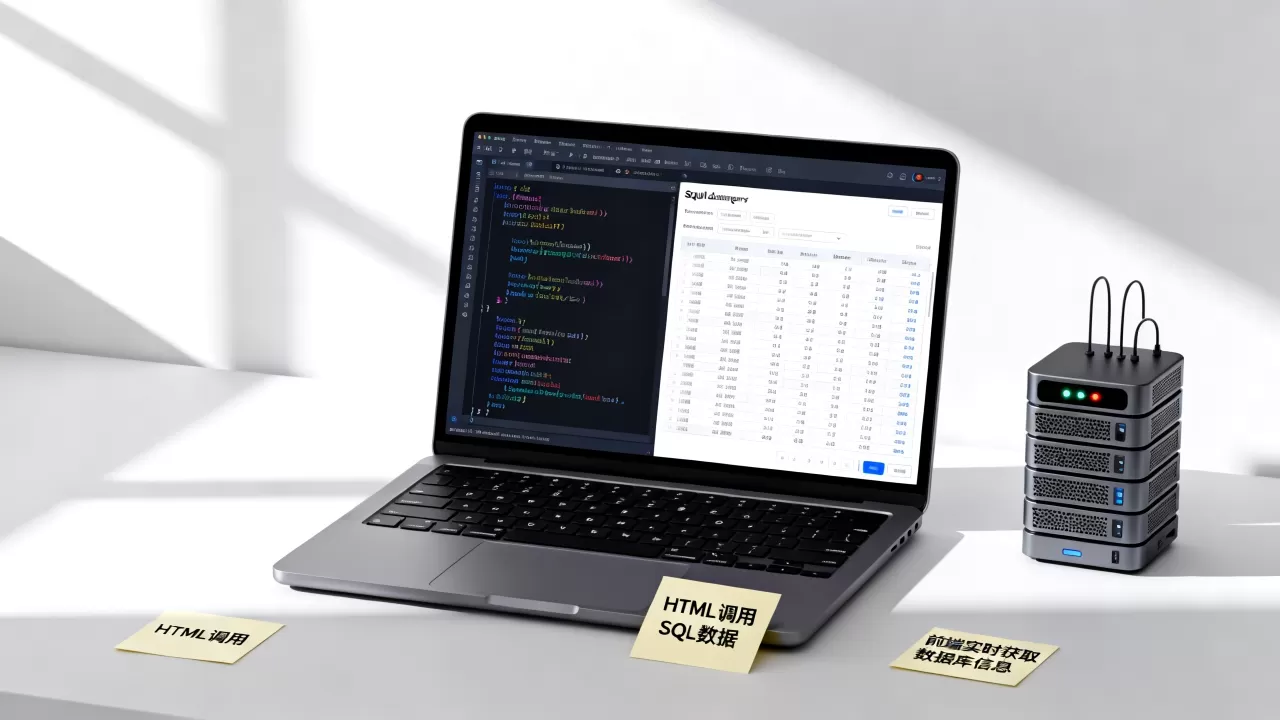 HTML如何调用SQL数据库数据？前端页面实时获取数据库信息