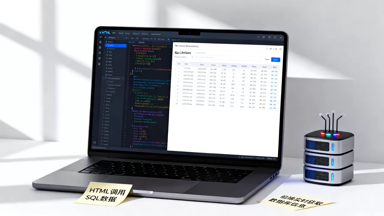 HTML如何调用SQL数据库数据？前端页面实时获取数据库信息