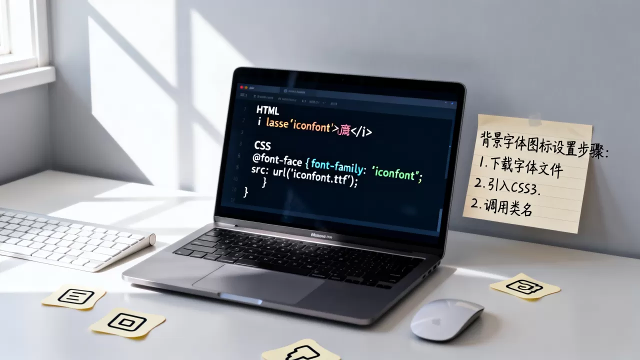 HTML背景字体图标怎么设置?css如何引入字体图标 HTML背景字体图标怎么设置?css如何引入字体图标