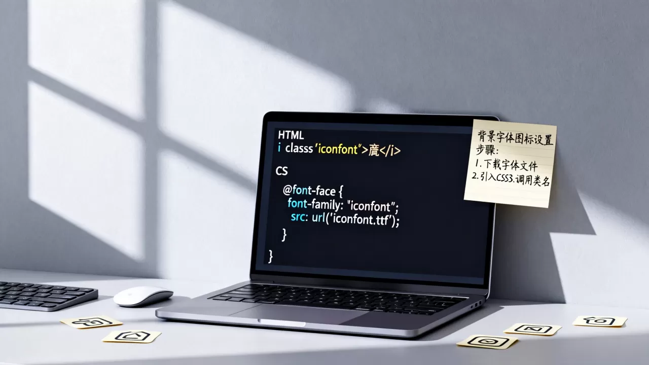 HTML背景字体图标怎么设置?css如何引入字体图标 HTML背景字体图标怎么设置?css如何引入字体图标