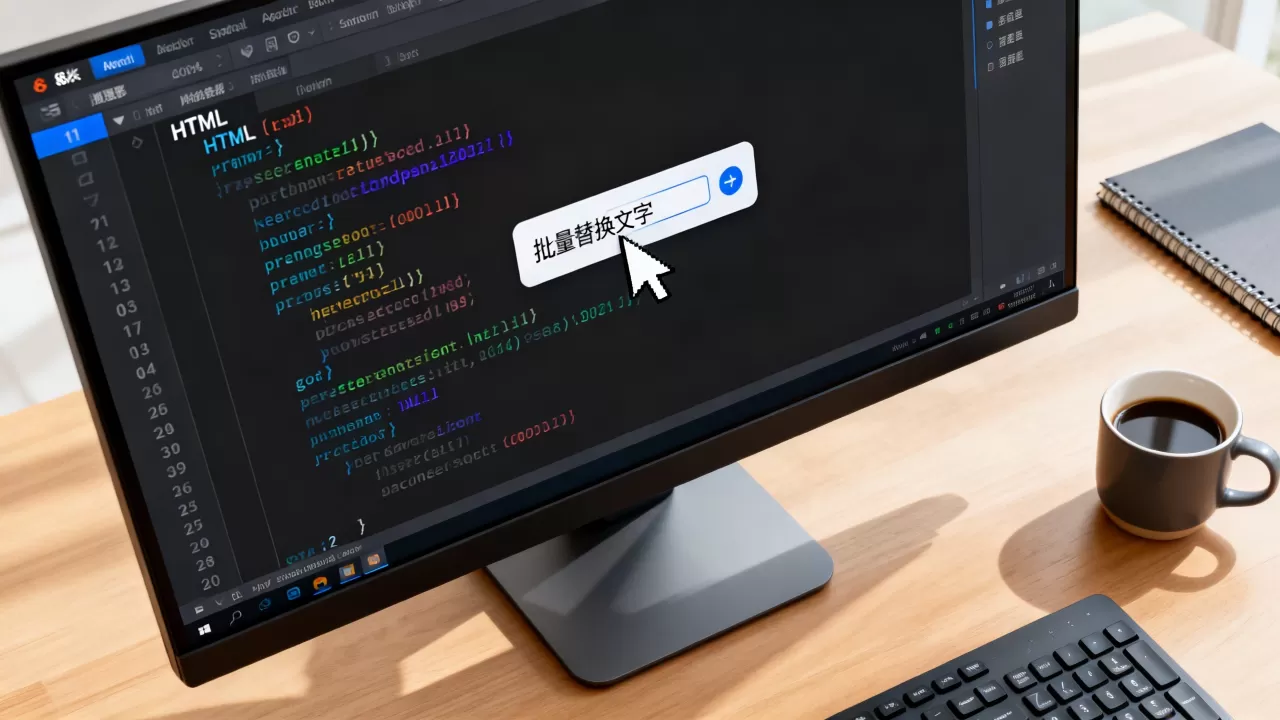 html替换文字怎么操作？html批量替换文字工具