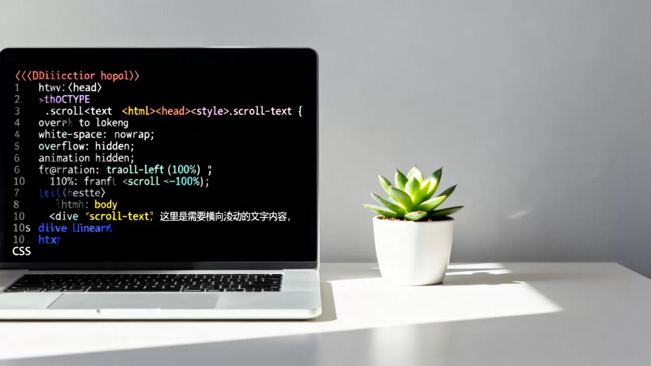 html文字如何水平移动?css实现文字横向滚动代码 html文字如何水平移动?css实现文字横向滚动代码