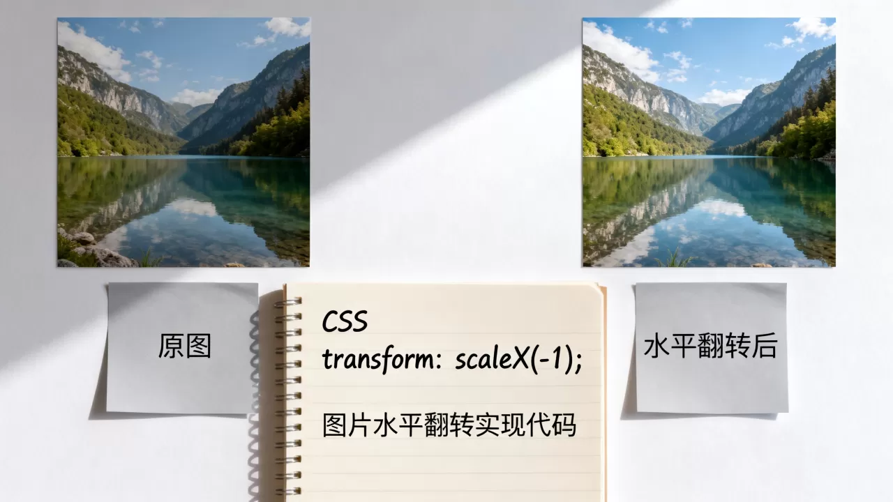 HTML图片如何横向反转?CSS实现图片水平翻转代码 HTML图片如何横向反转?CSS实现图片水平翻转代码