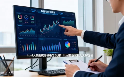html大数据统计模板怎么用？html数据可视化大屏源码