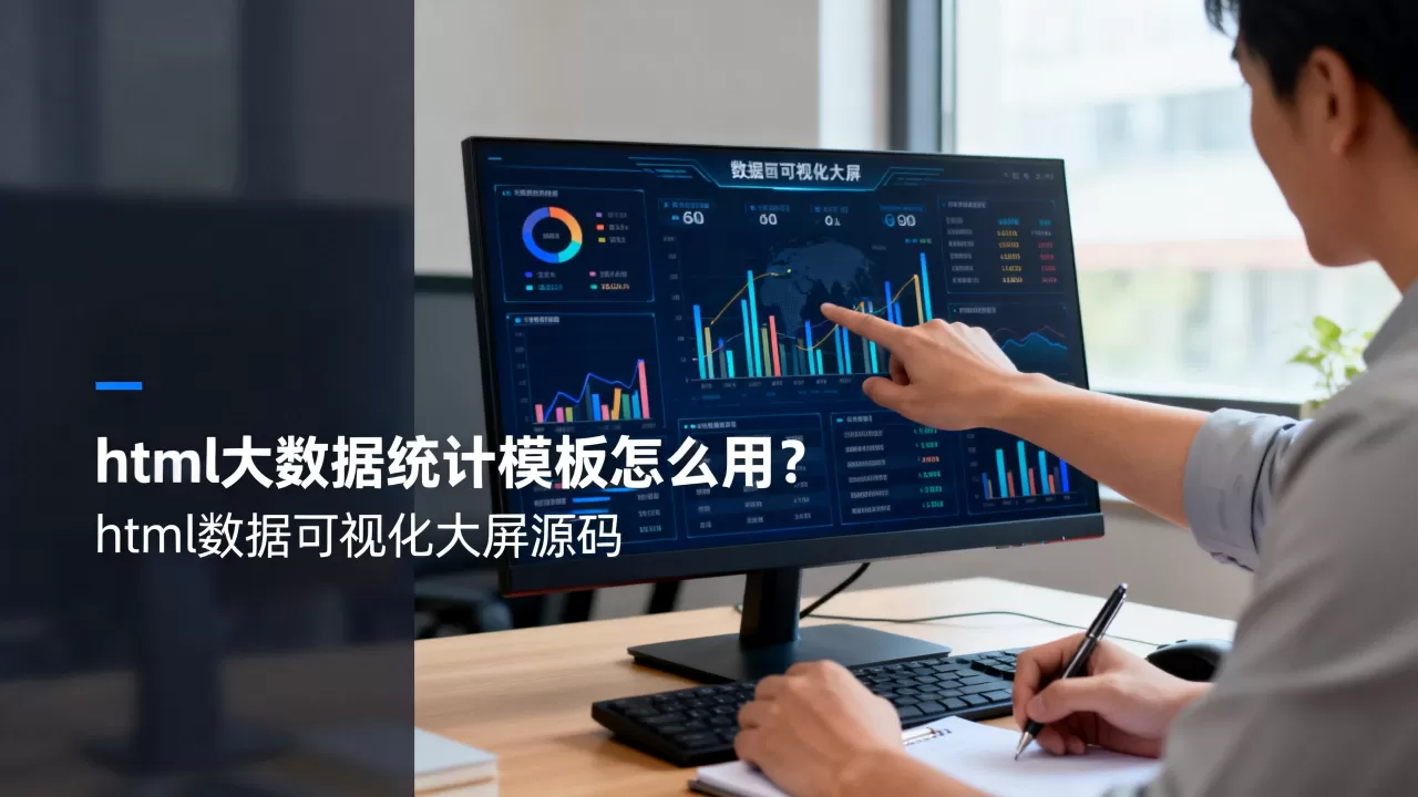 html大数据统计模板怎么用？html数据可视化大屏源码