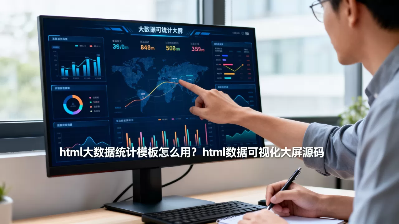 html大数据统计模板怎么用？html数据可视化大屏源码