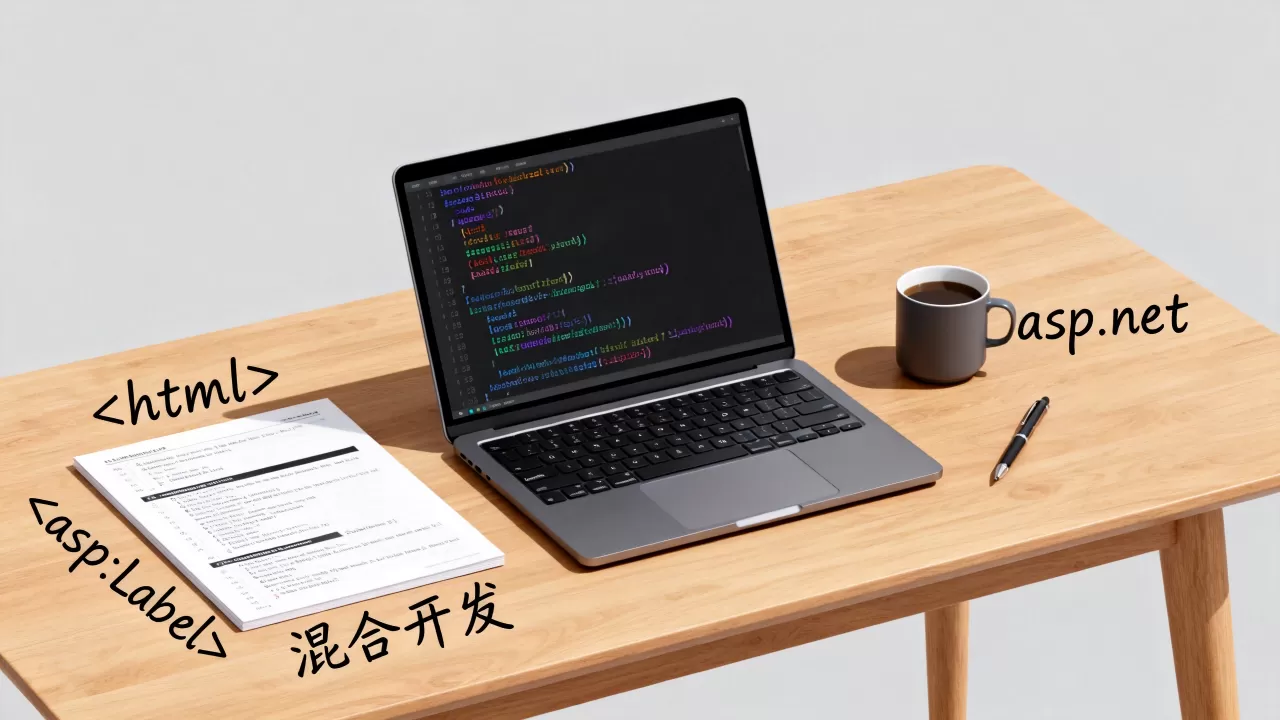 html中怎么写asp代码？asp.net与html混合开发