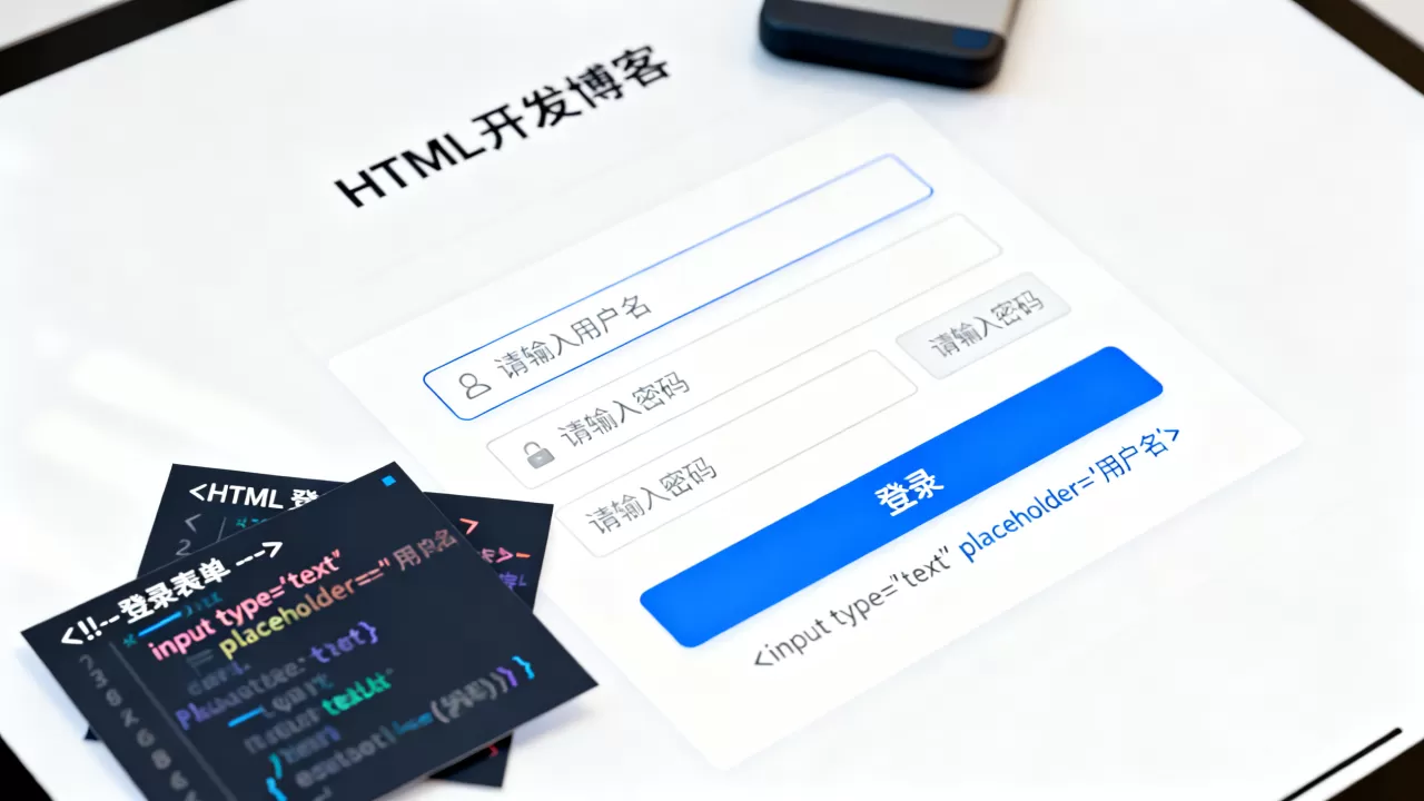 HTML开发博客登录页怎么设计？前端登录界面模板源码