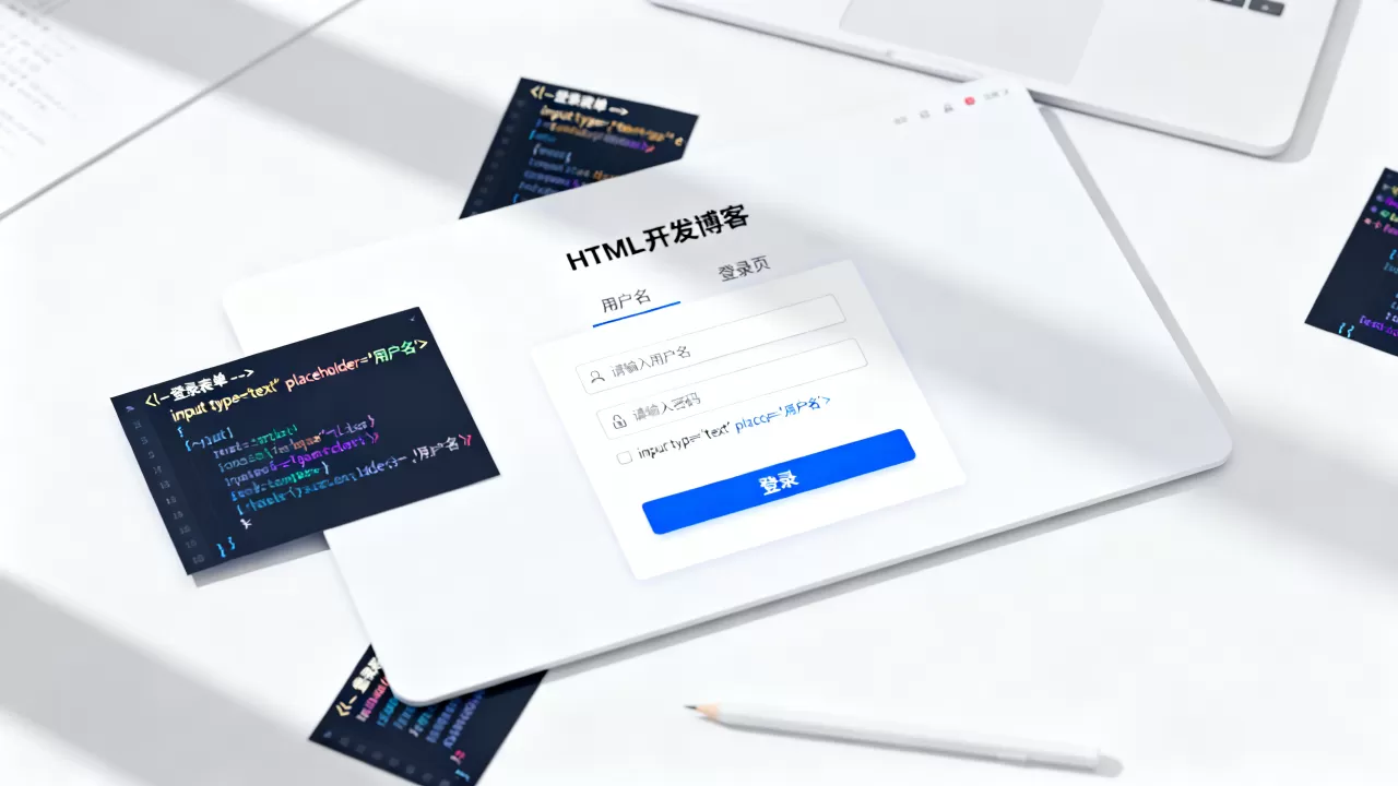 HTML开发博客登录页怎么设计？前端登录界面模板源码
