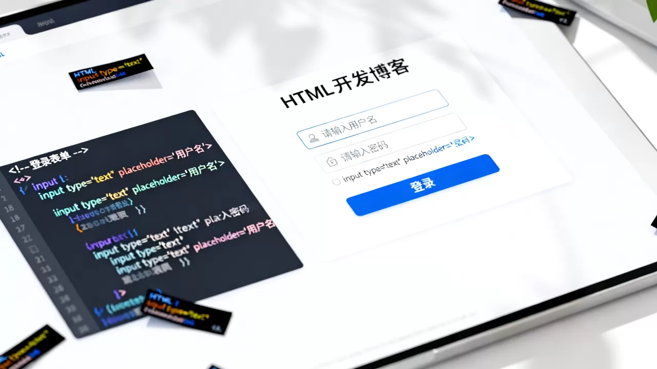 HTML开发博客登录页怎么设计？前端登录界面模板源码