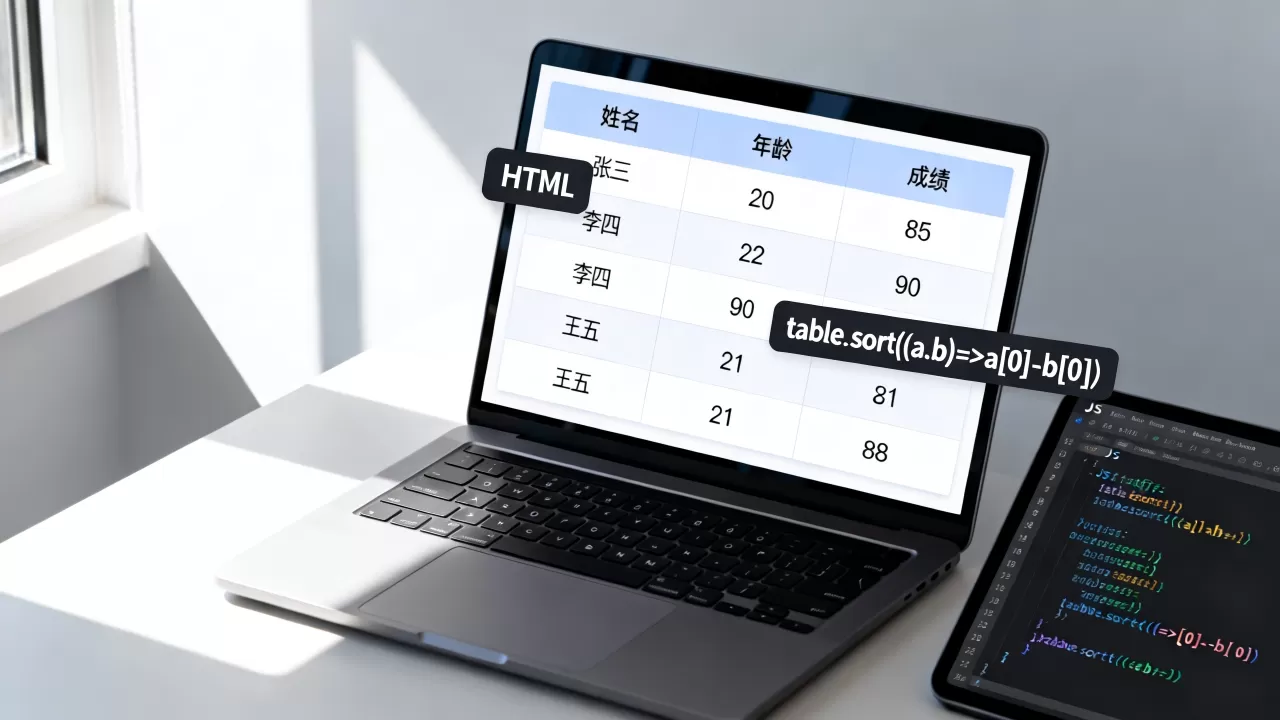 html中table数据怎么排序?js实现表格数据排序方法 html中table数据怎么排序?js实现表格数据排序方法