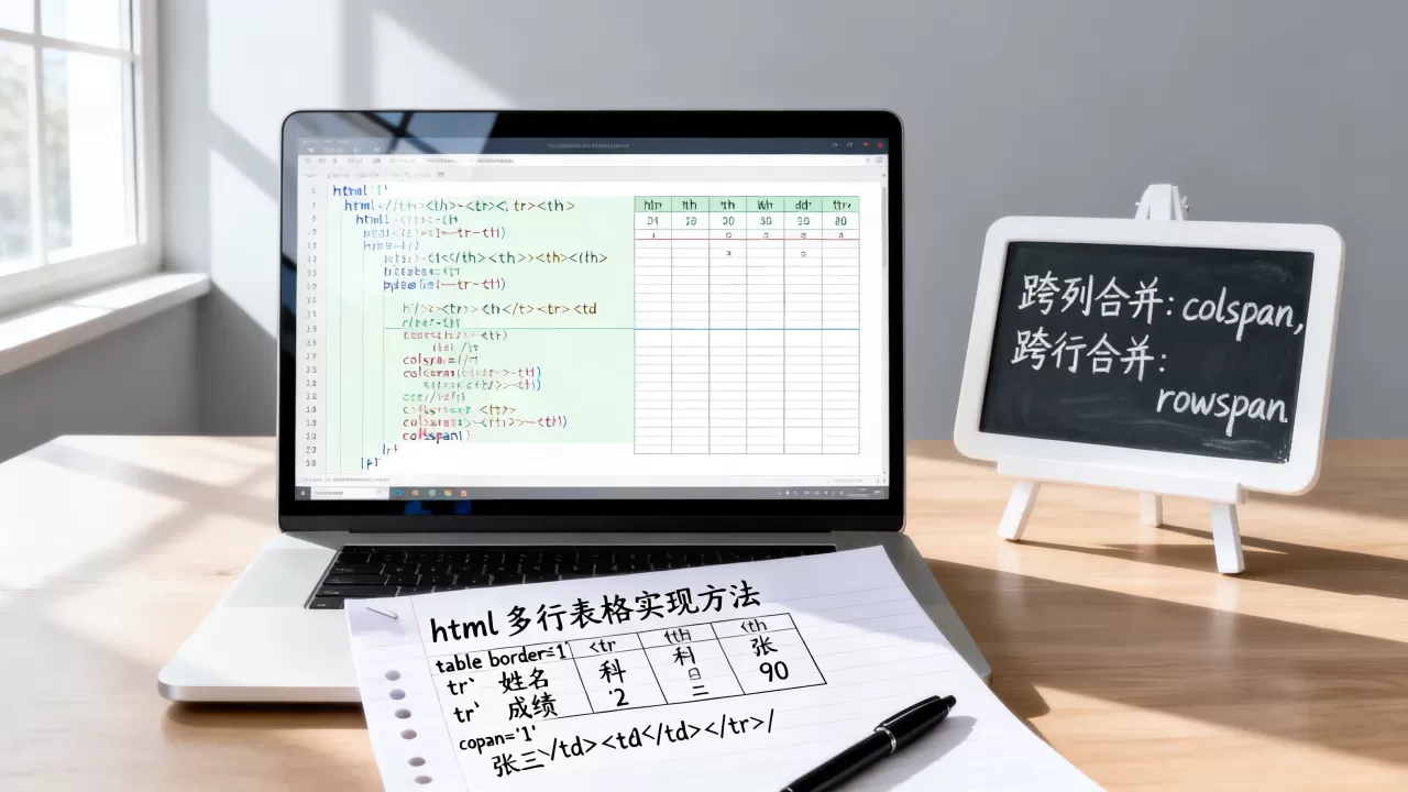 html多行表格数据怎么实现?html表格跨行跨列合并单元格 html多行表格数据怎么实现?html表格跨行跨列合并单元格