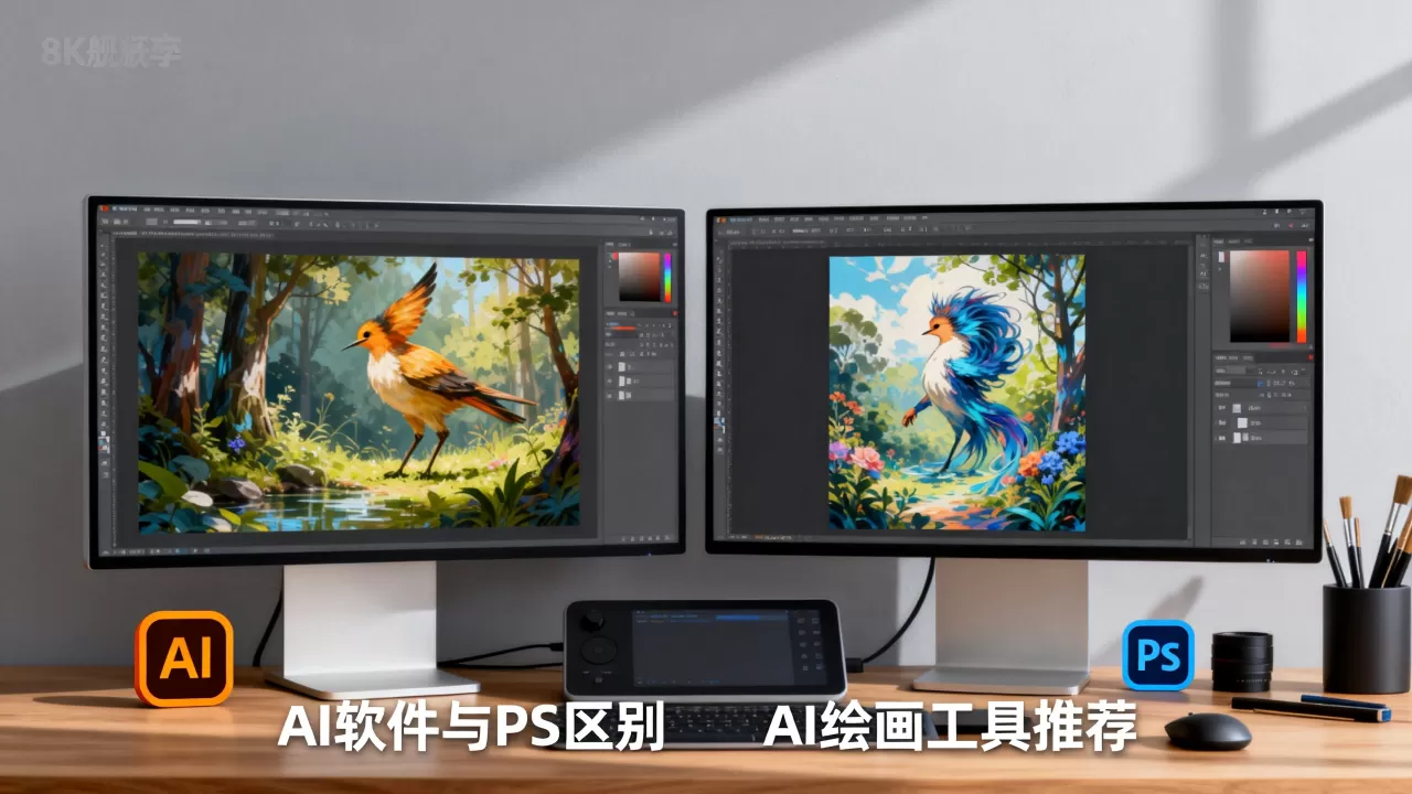 AI软件跟PS有什么区别?AI绘画工具哪个好用 AI软件跟PS有什么区别?AI绘画工具哪个好用