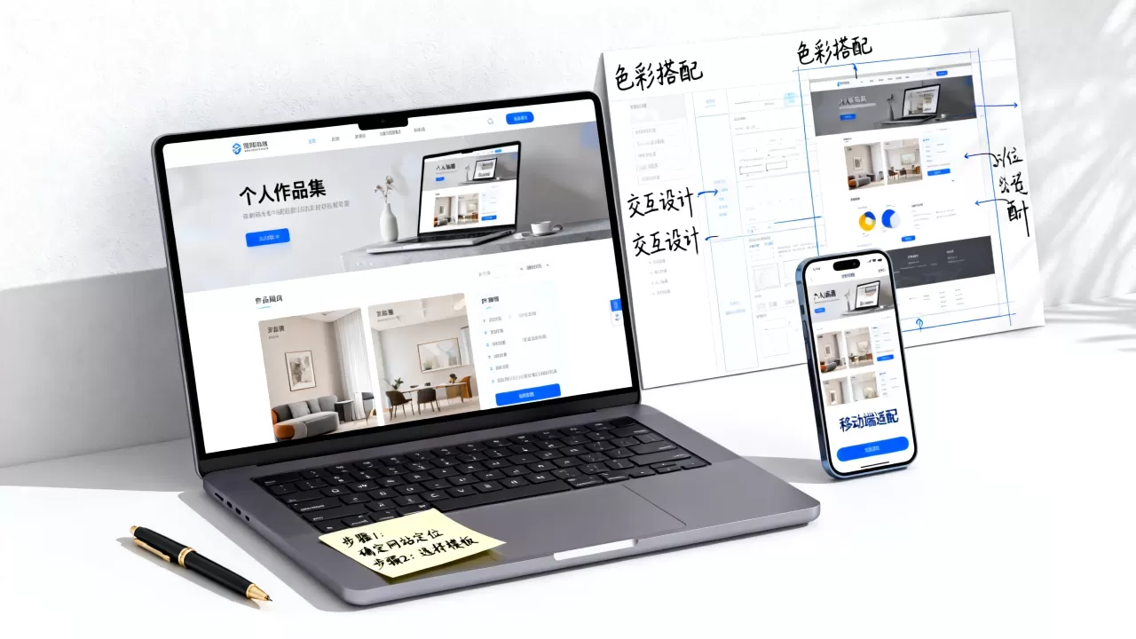个人展示网站模板怎么做？2026最新个人作品集网站搭建教程