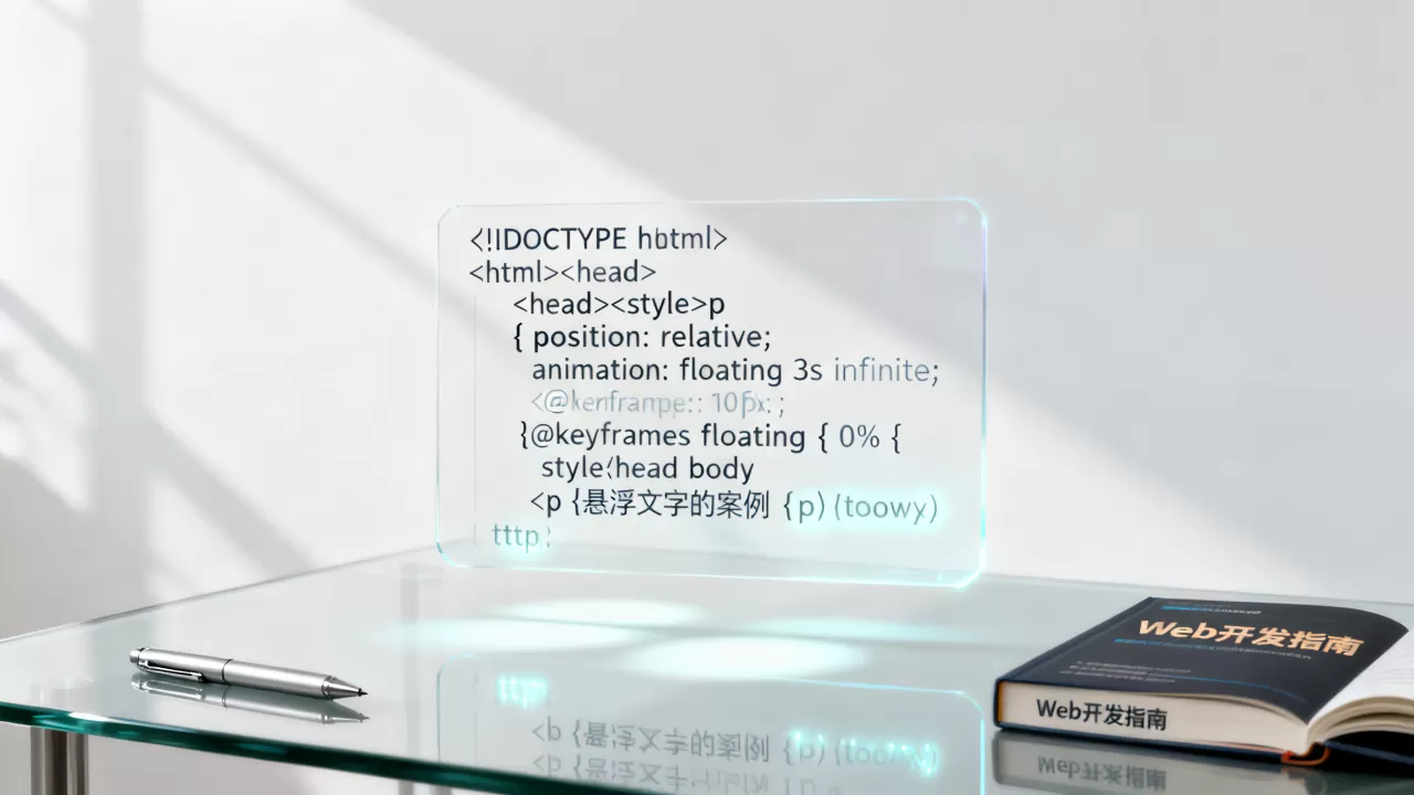 HTML悬浮文字特效怎么做？网页悬浮文字代码