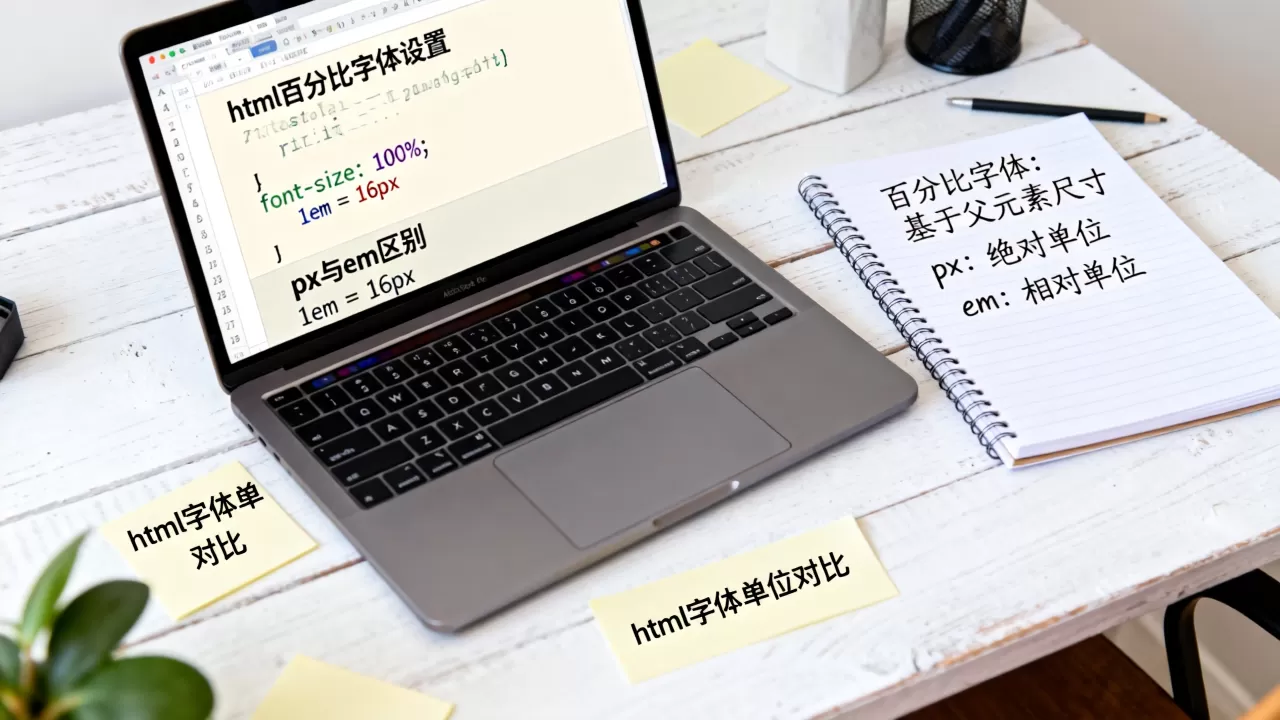 html百分比字体怎么设置?html字体大小单位px和em的区别 html百分比字体怎么设置?html字体大小单位px和em的区别