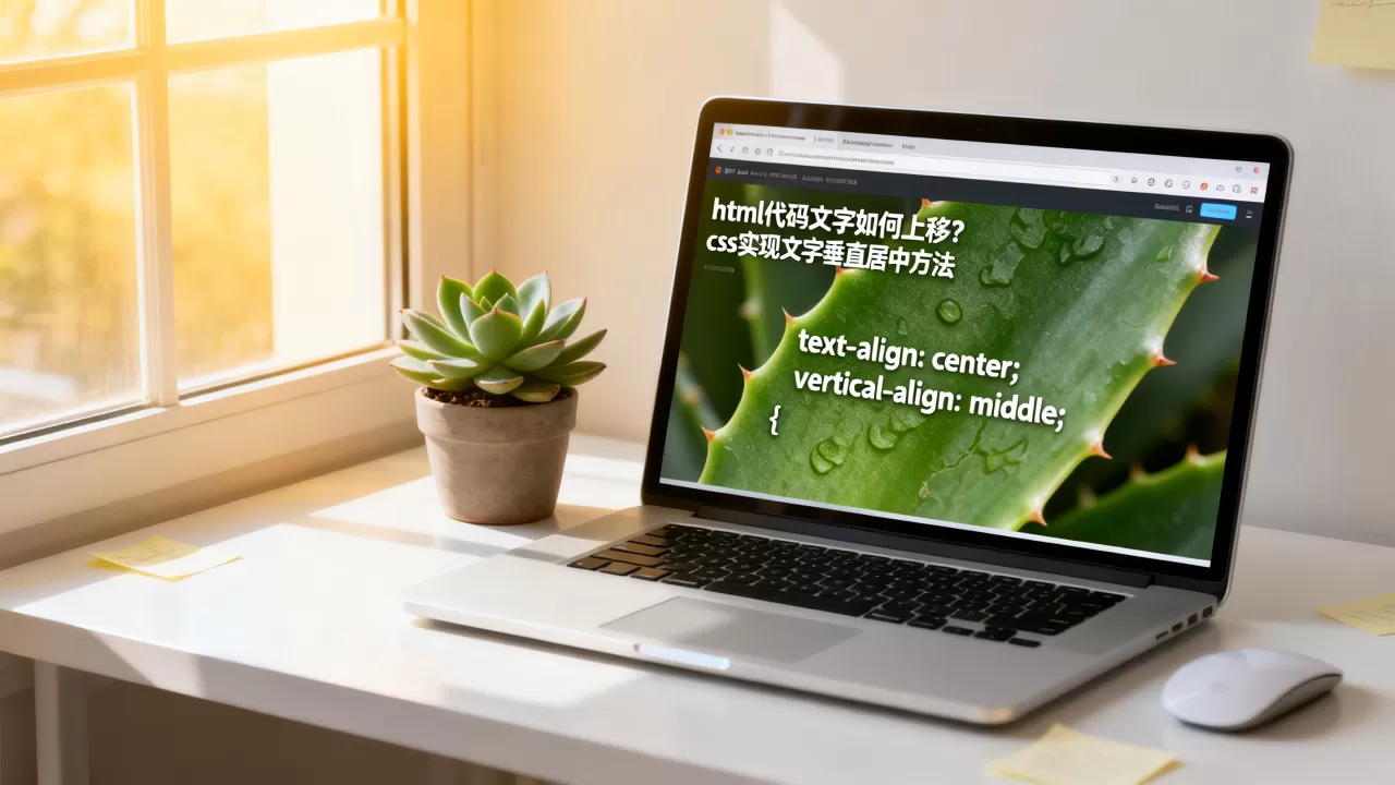 html代码文字如何上移？css实现文字垂直居中方法
