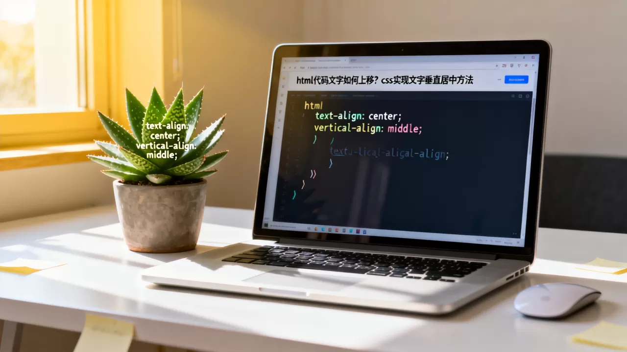 html代码文字如何上移？css实现文字垂直居中方法
