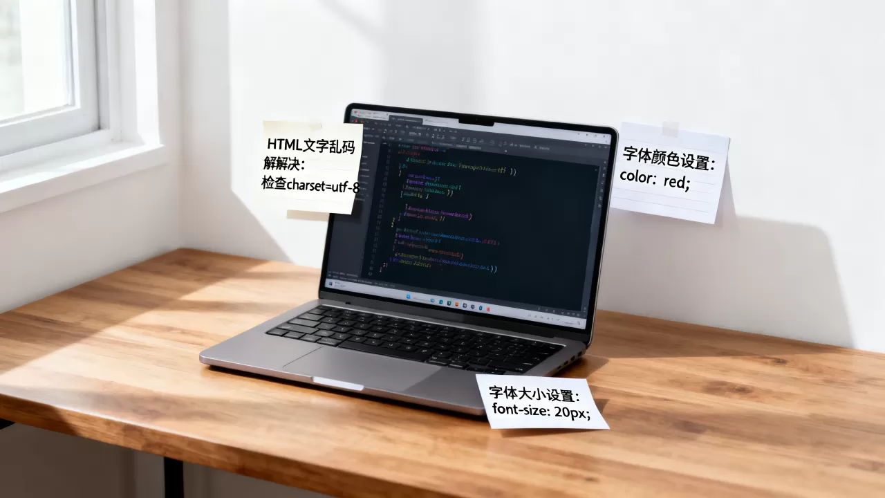 HTML文字显示乱码怎么解决?html字体颜色大小设置方法 HTML文字显示乱码怎么解决?html字体颜色大小设置方法