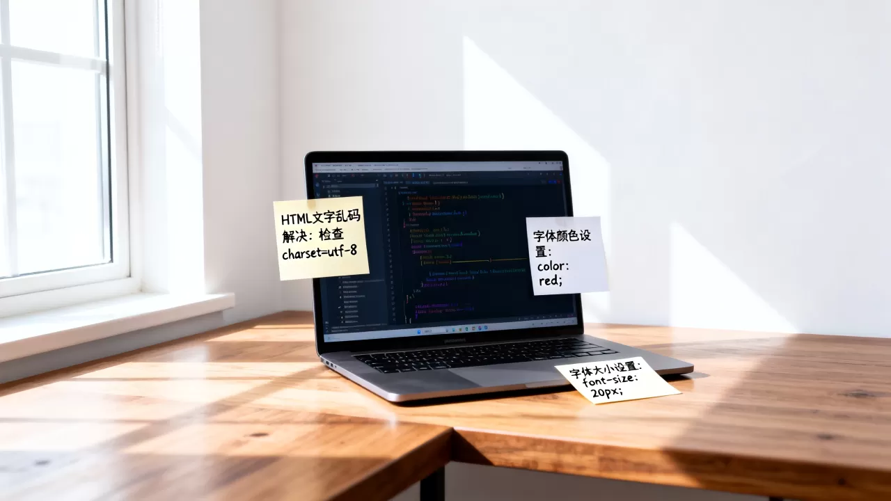 HTML文字显示乱码怎么解决?html字体颜色大小设置方法 HTML文字显示乱码怎么解决?html字体颜色大小设置方法