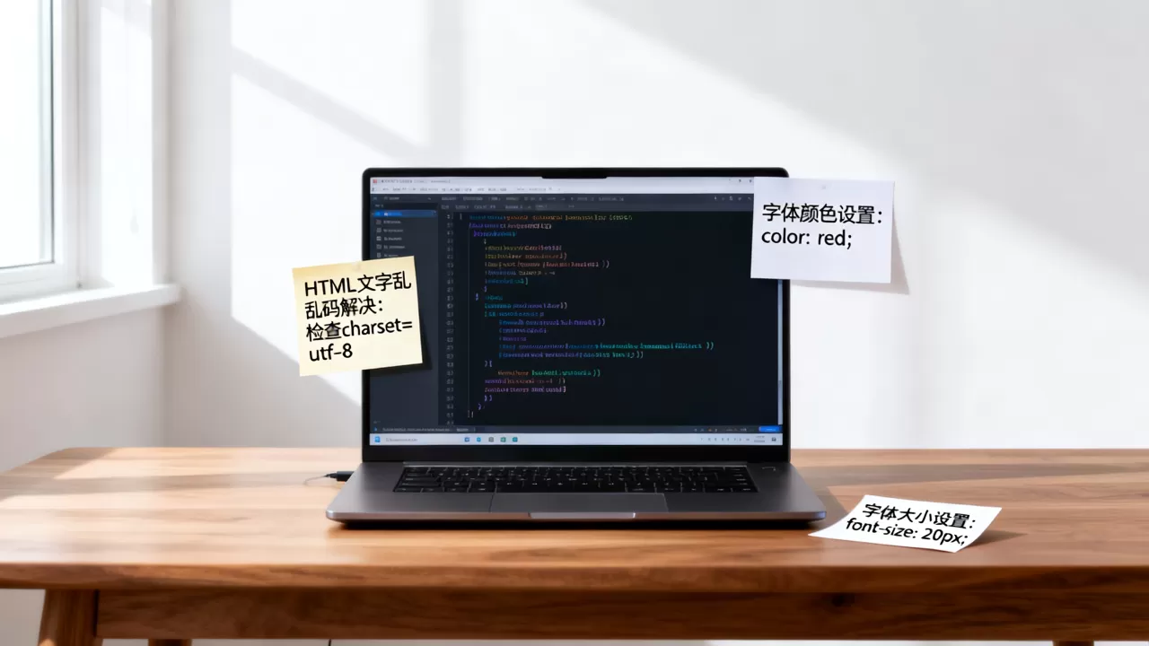 HTML文字显示乱码怎么解决?html字体颜色大小设置方法 HTML文字显示乱码怎么解决?html字体颜色大小设置方法