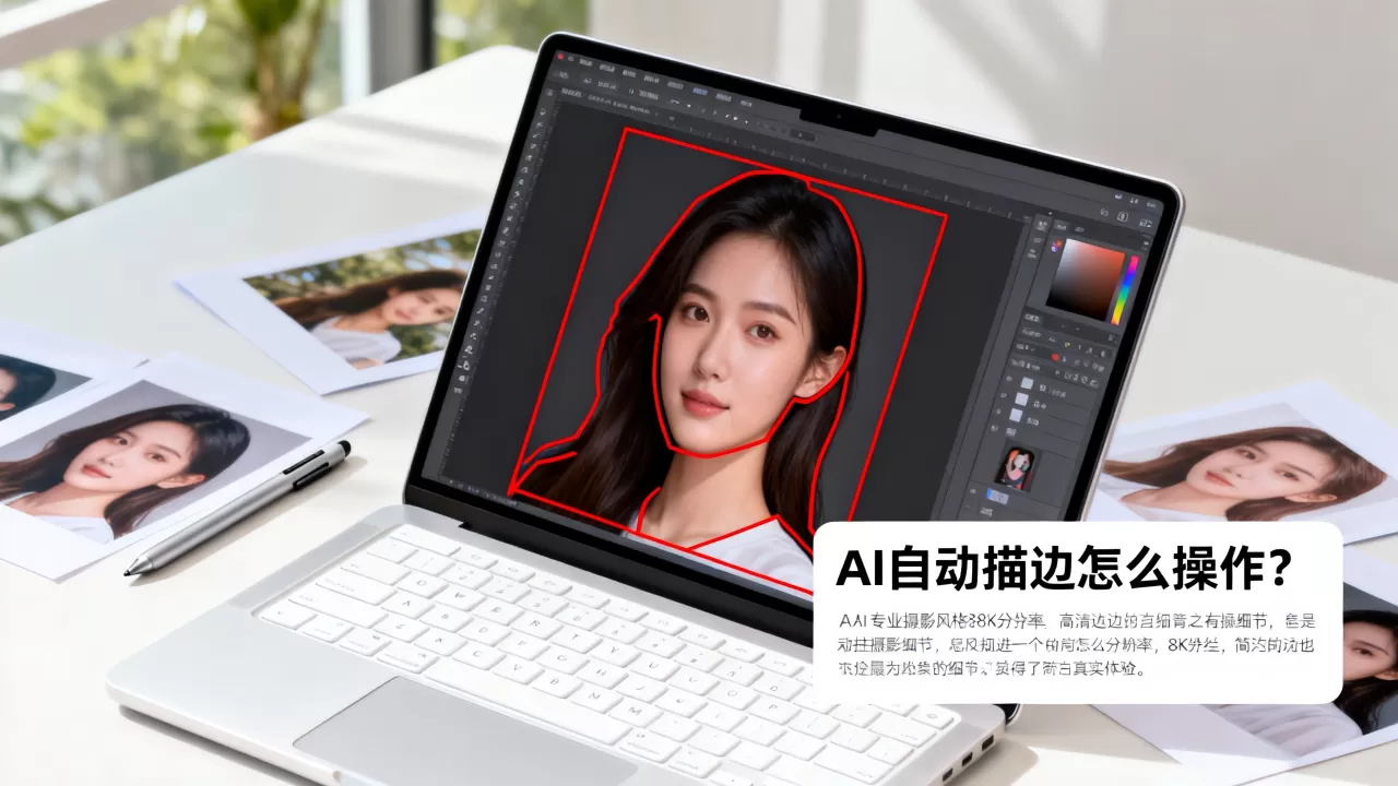 AI自动描边怎么操作？