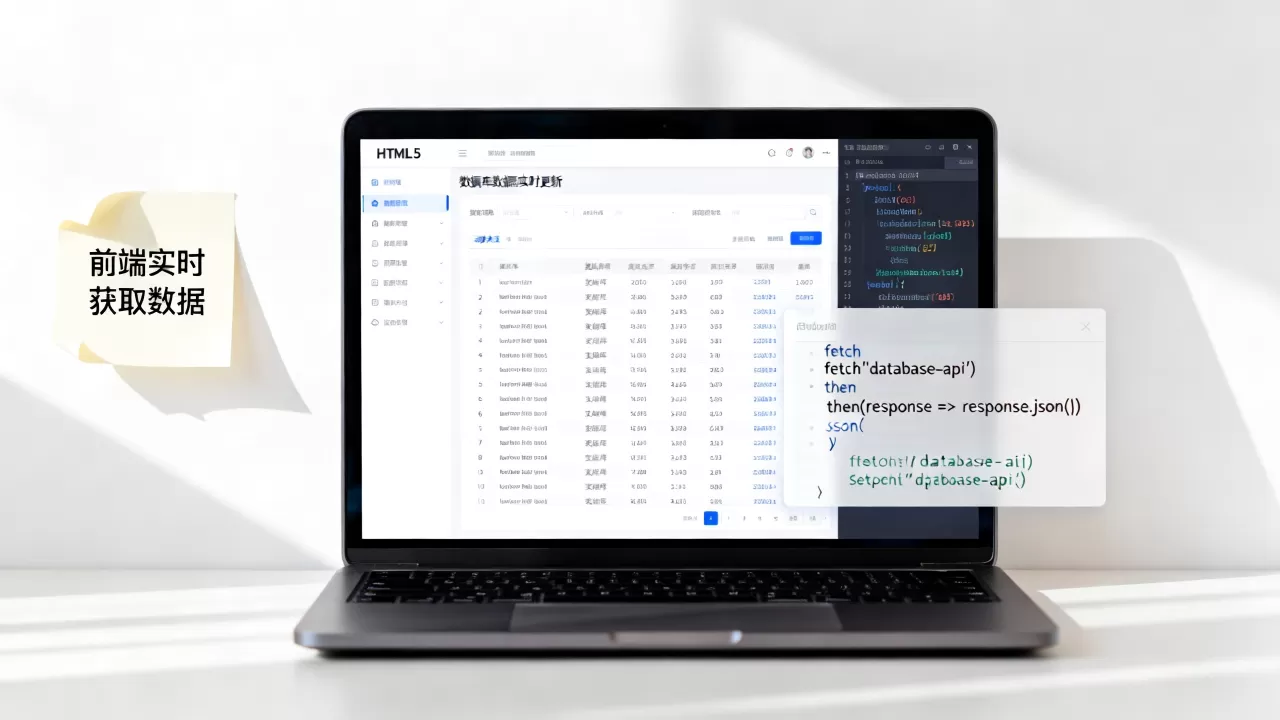 HTML5网页如何显示数据库内容？前端实时获取数据