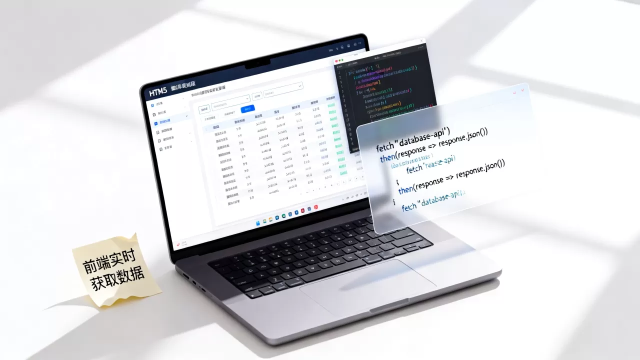 HTML5网页如何显示数据库内容？前端实时获取数据