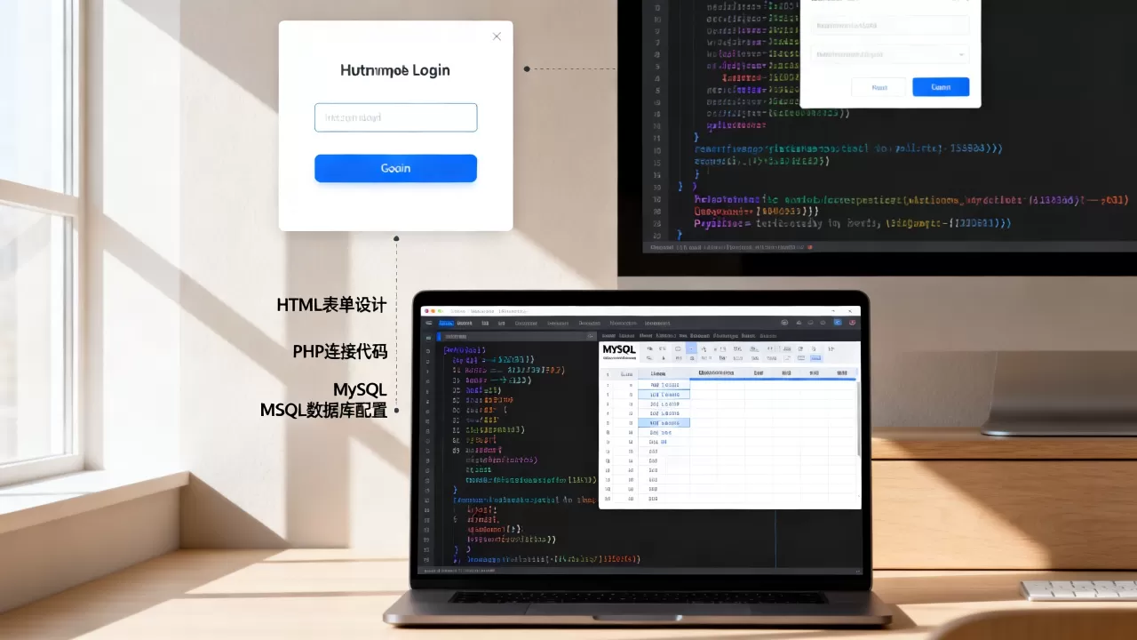 HTML登录界面怎么连接数据库?PHP连接MySQL数据库教程 HTML登录界面怎么连接数据库?PHP连接MySQL数据库教程