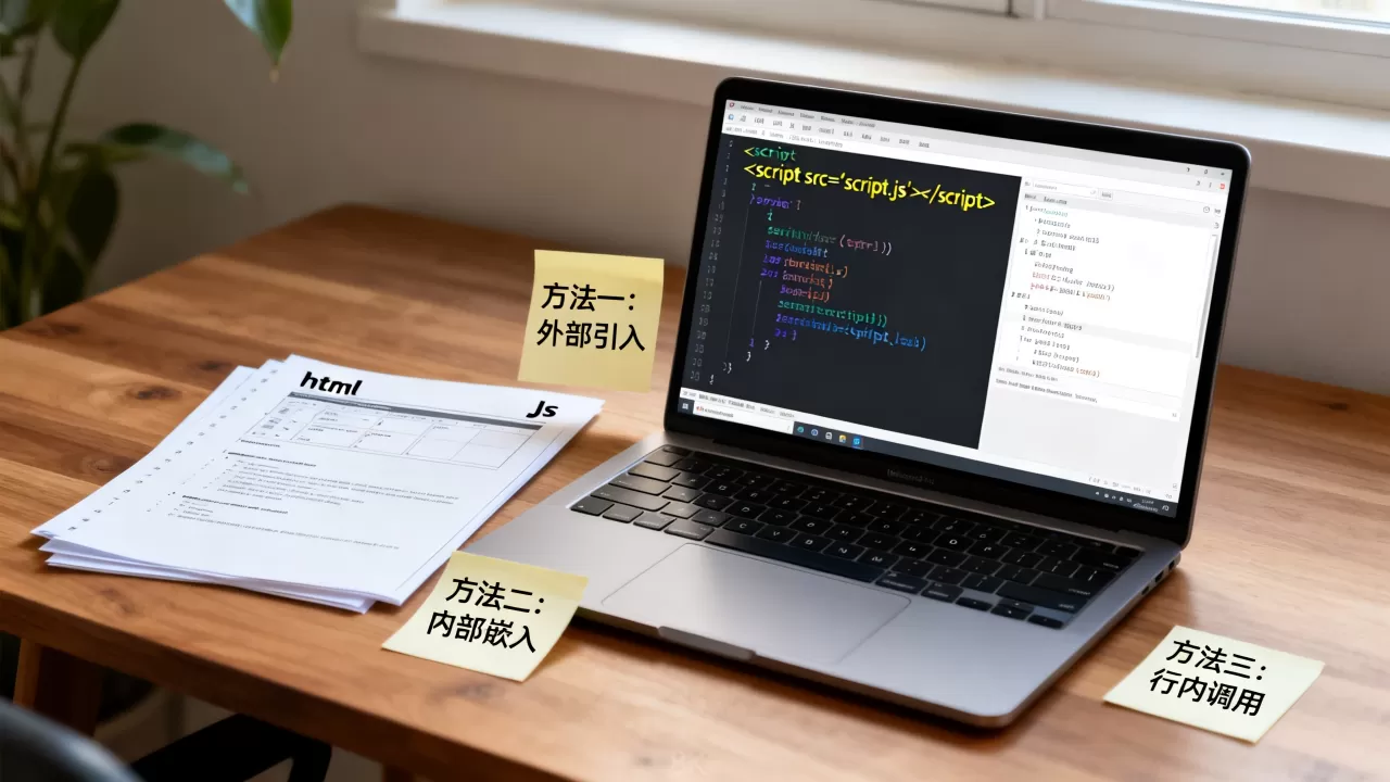 html怎样调用js？js引入html的三种方法